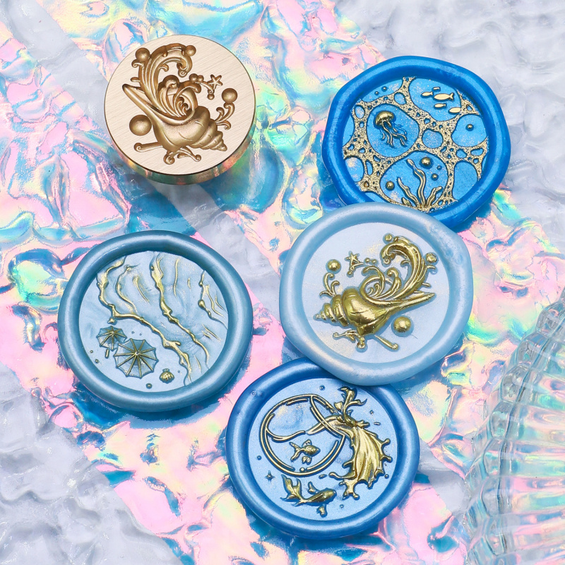 Wax Seal Stamp Set - Water Flower Relief Series Wax Seal