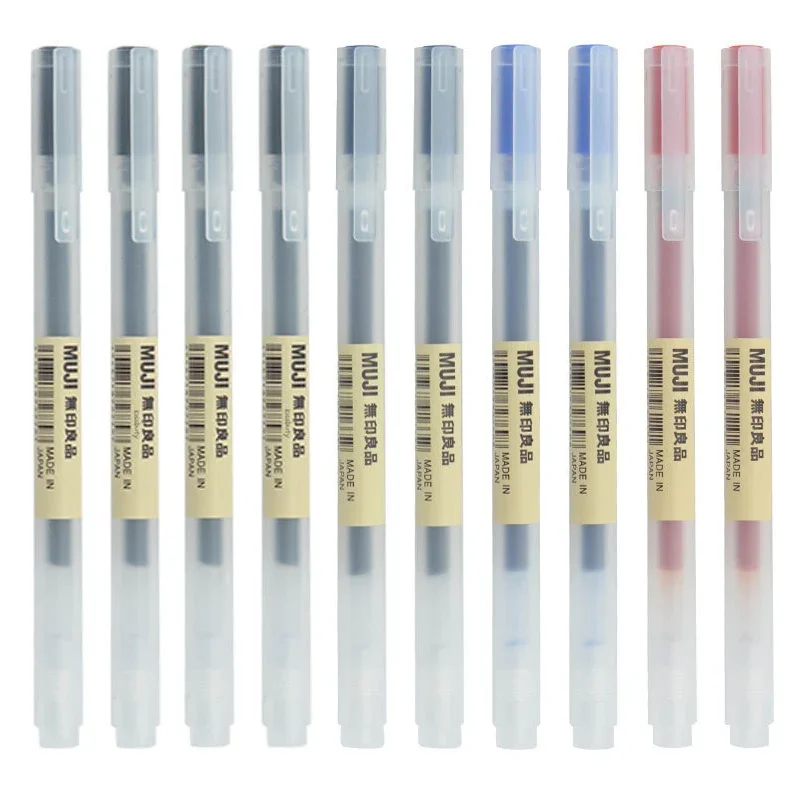 Muji Stationery Gel Pen - 10-30Pcs/Set 0.38/0.5mm Gel pen Black/Blue Ink