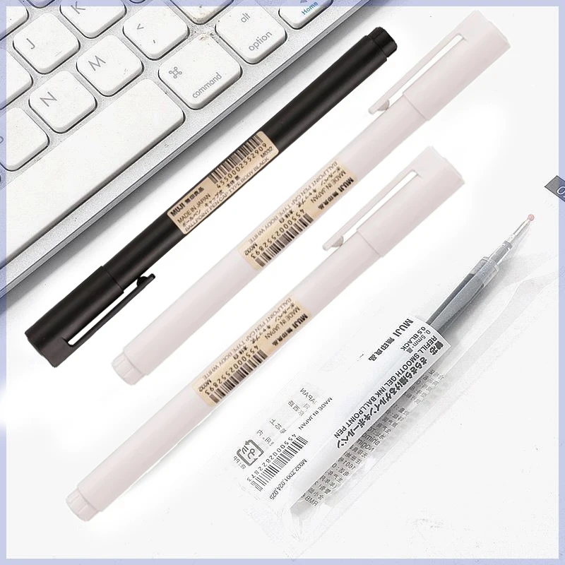 0.5mm Black/White Gel Pen Blac - đánh giá và giá Muji Stationery Gel Pen