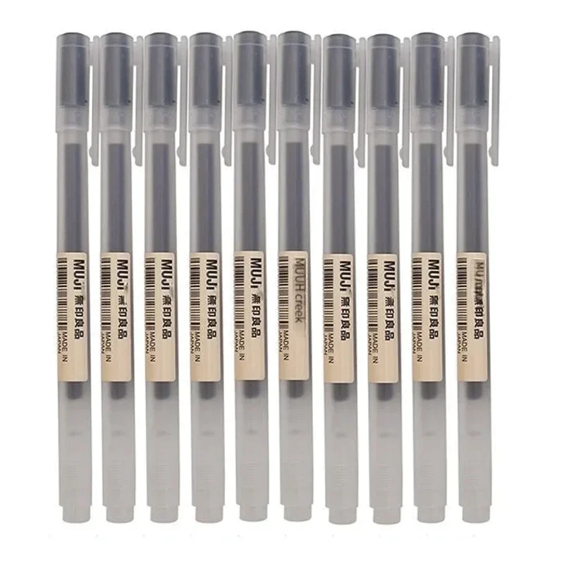 6/8Pcs/Set MUJIs Gel Pen Black - đánh giá và giá Muji Stationery Gel Pen