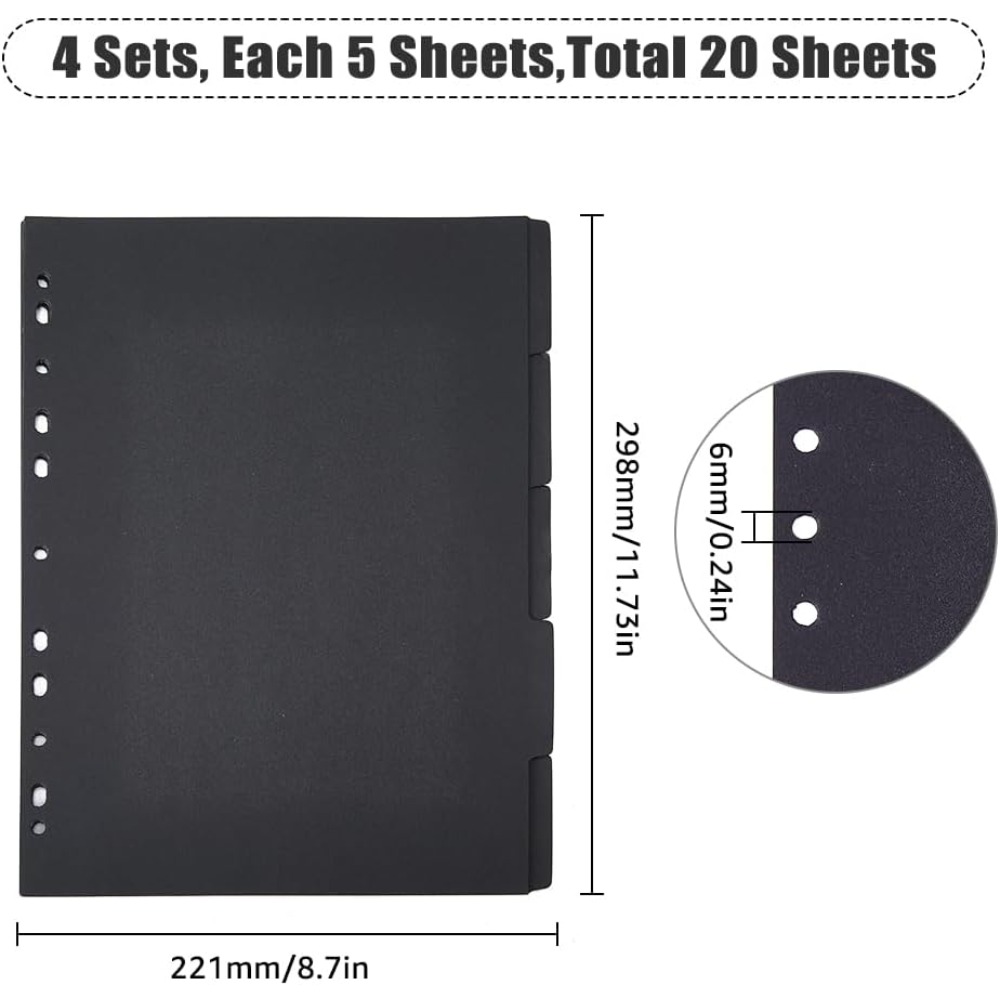20 Sheets 5-Tab Binder Divider - đánh giá và giá Tab Divider A4