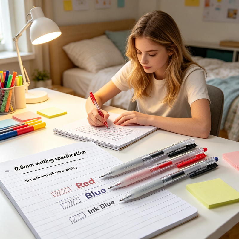 0.5mm Retractable Press MUJIs  - đánh giá và giá Muji Stationery Gel Pen