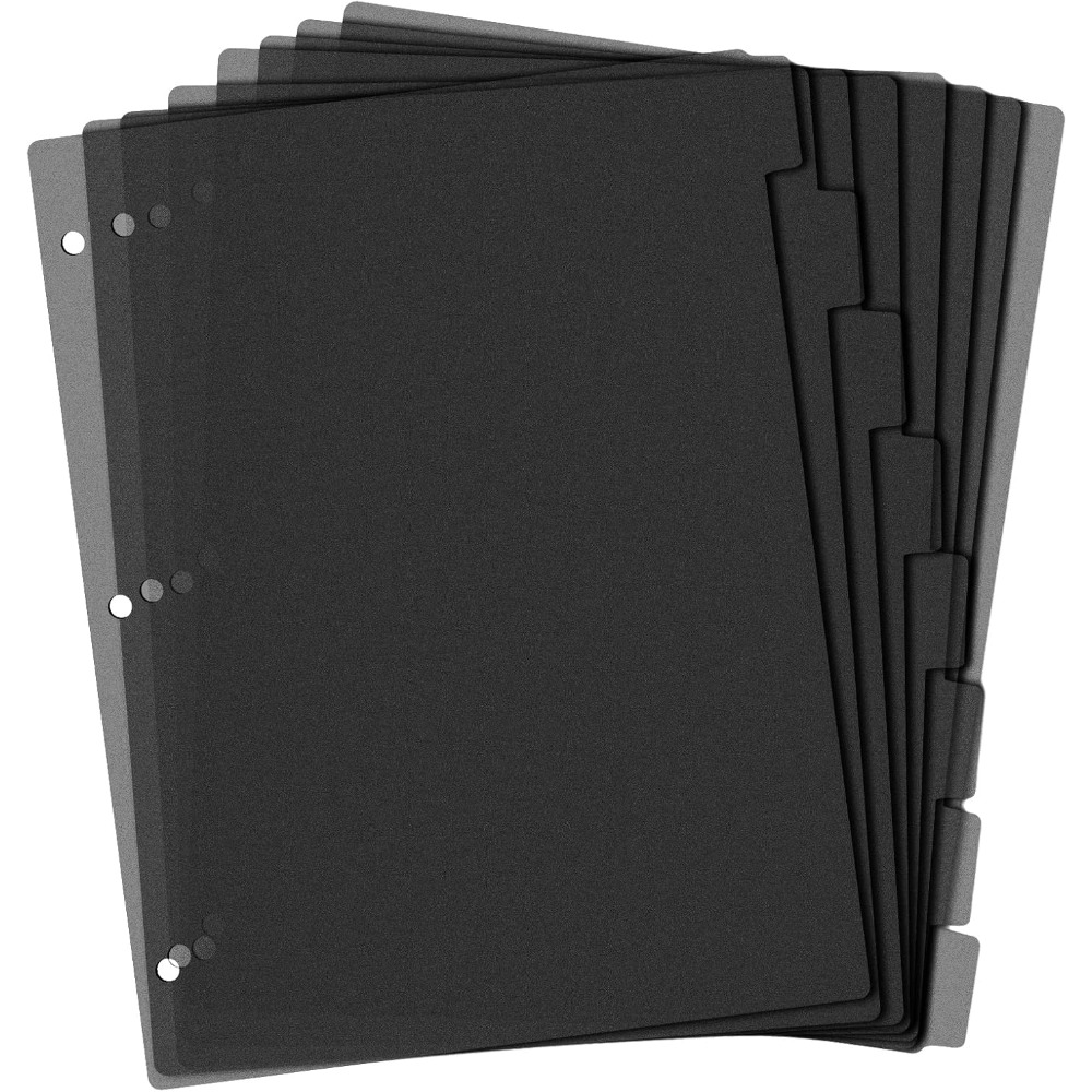 8 Tab Black Plastic Binder Div - đánh giá và giá Tab Divider A4