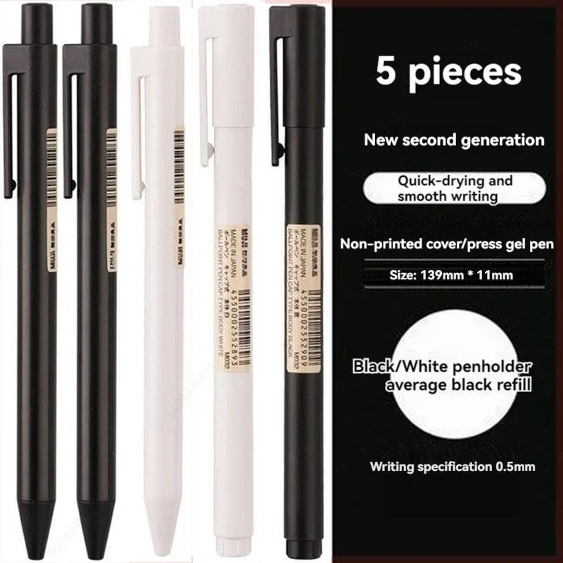 0.5mm Black Bullet Tip Gel Pen - đánh giá và giá Muji Stationery Gel Pen