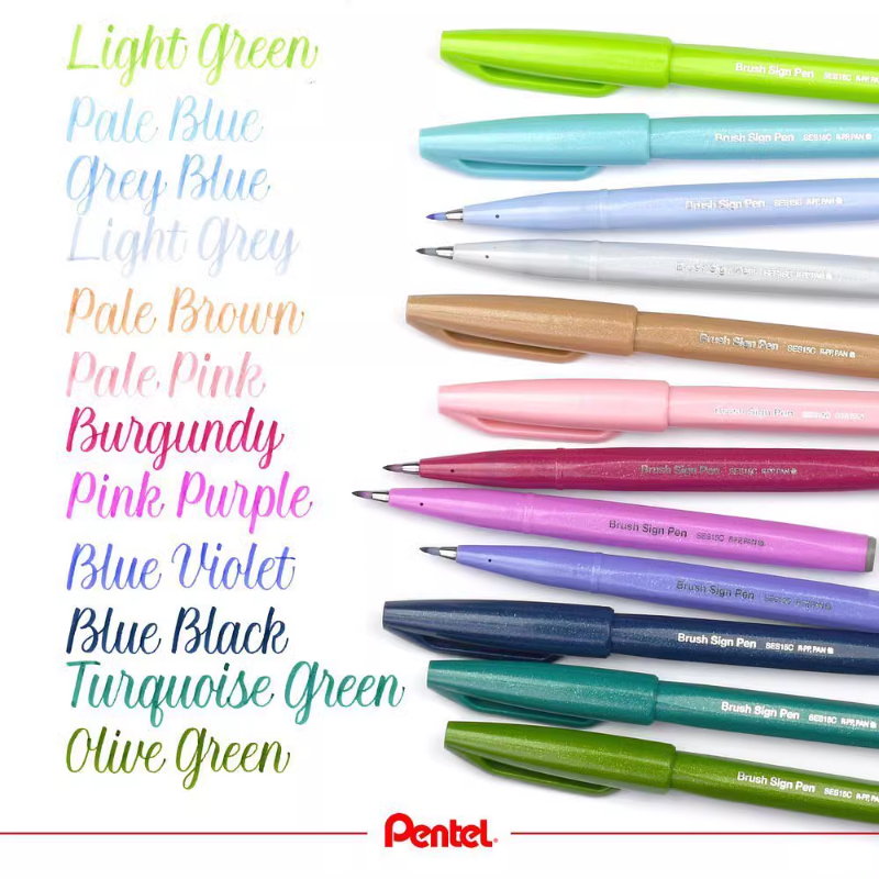 1PC Pentel Fude Brush Touch Si - đánh giá và giá Pentel Pen Sign Pen