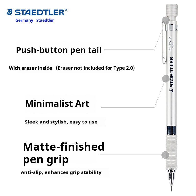 Staedtler 925 Full Metal Draft - đánh giá và giá Mechanical Pencil 0.3