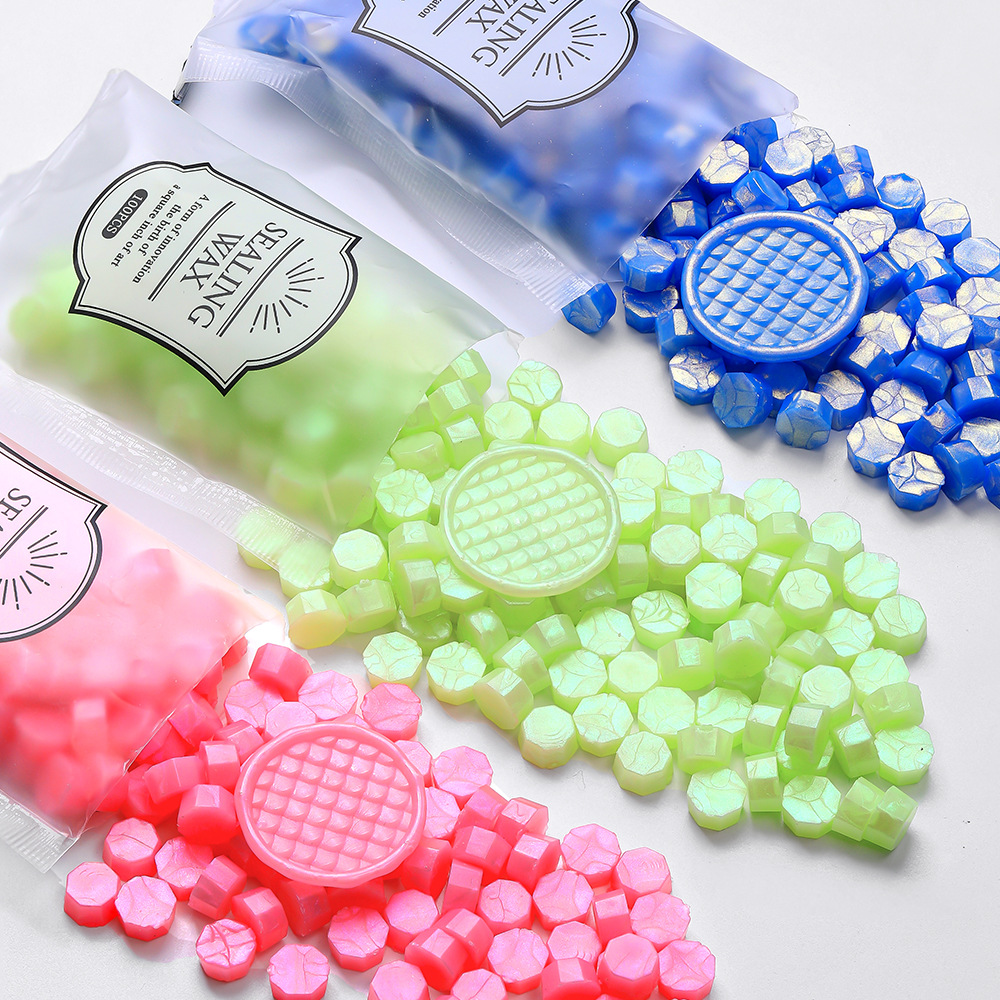 100pcs Aurora Borealis Octagon - đánh giá và giá Wax Seal Stamp Set