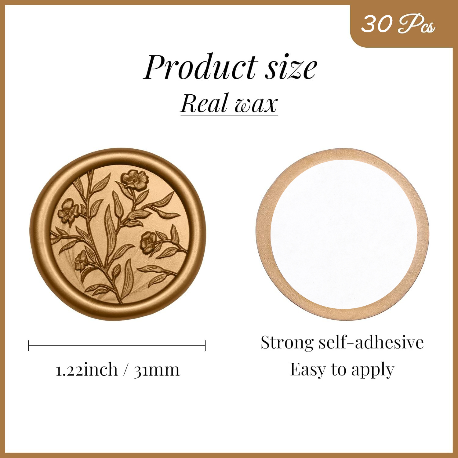 Wax Seal Stickers - 3D Floral  - đánh giá và giá Wax Seal Stamp Set