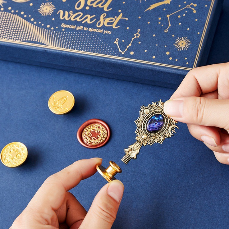Starry Fire Lacquer Stamp Set  - đánh giá và giá Wax Seal Stamp Set