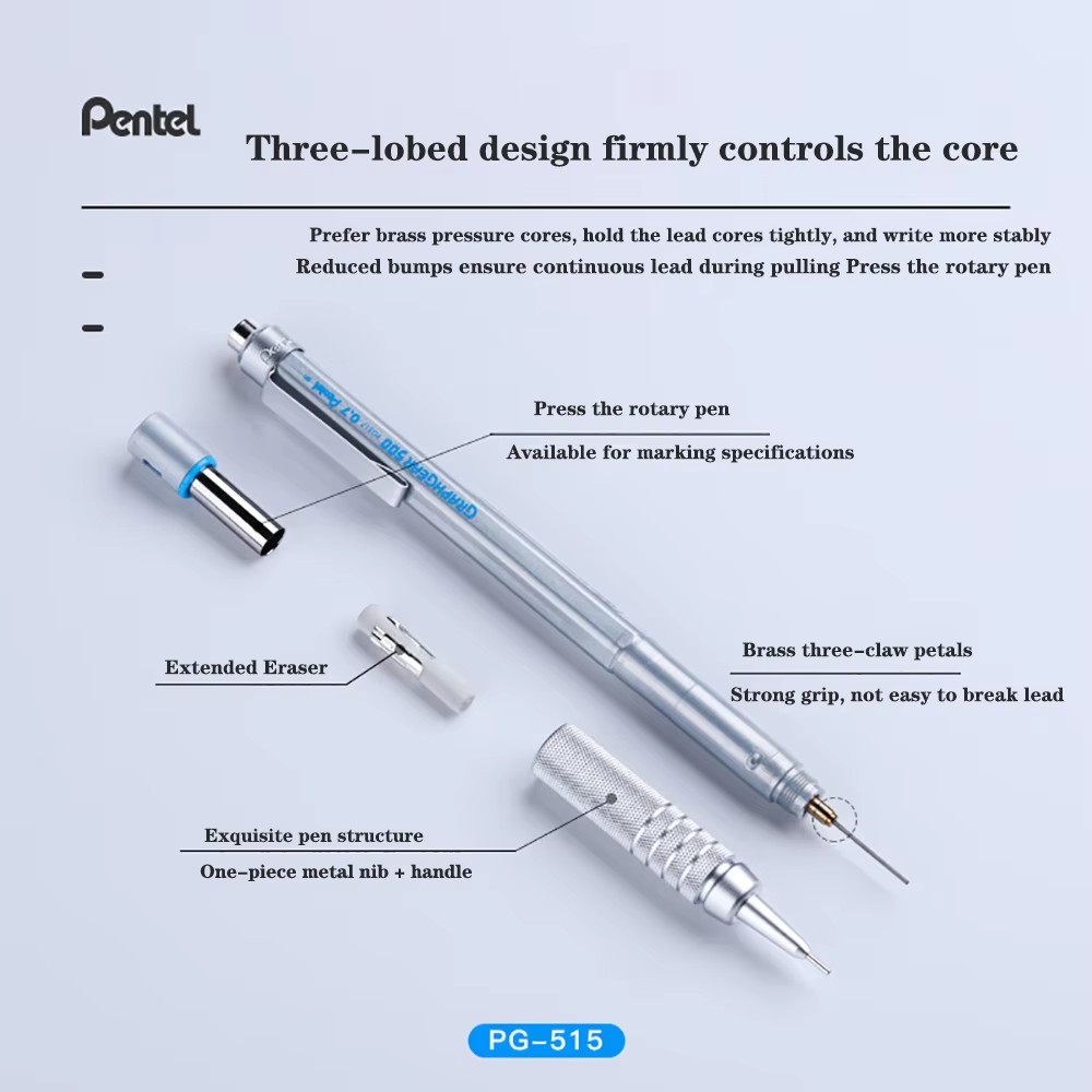 1pc Pentel Graphgear 500 Draft - đánh giá và giá Pentel Pen Graphgear